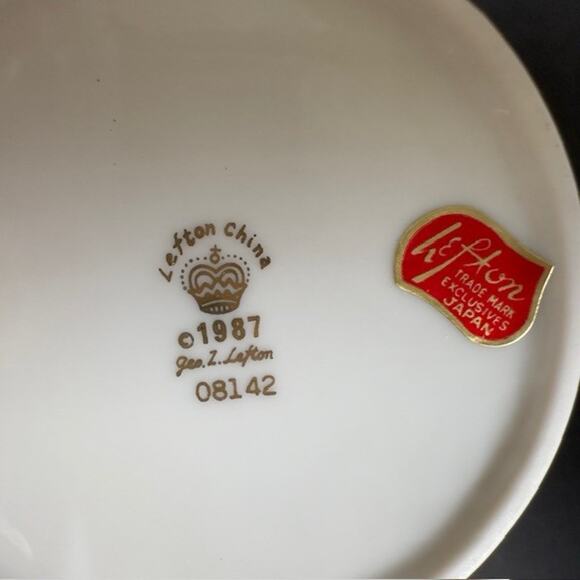 Lefton Japan Souvenir Mug/Cup Florida Egret Waterfowl Birds Gold Trim 1987 VTG - Picture 2 of 15